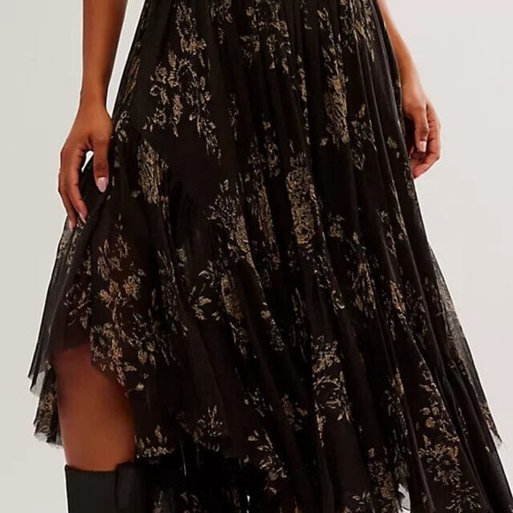 Free People Fp One Clover Printed Skirt Asymmetrical New XS,S & M - Picture 2 of 7